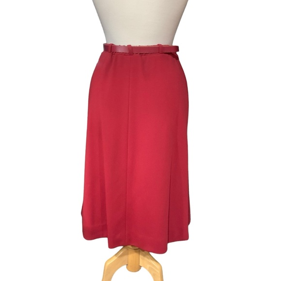 NWT Devon dark red vintage blazer and skirt set with matching belt size 8/10 - Picture 13 of 15